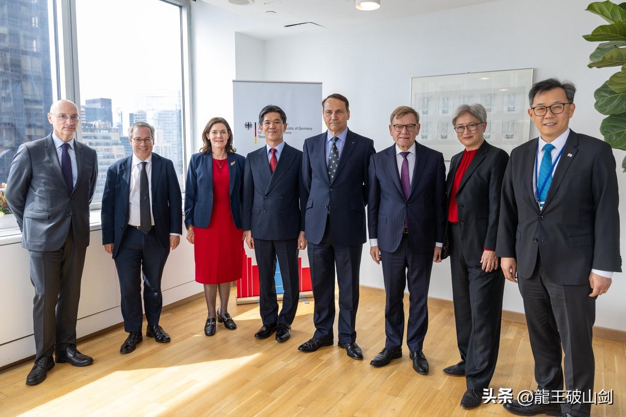 八国联合声明，干涉台湾问题。在联合国大会期间，日本、韩国、英国、法国、德国、波兰