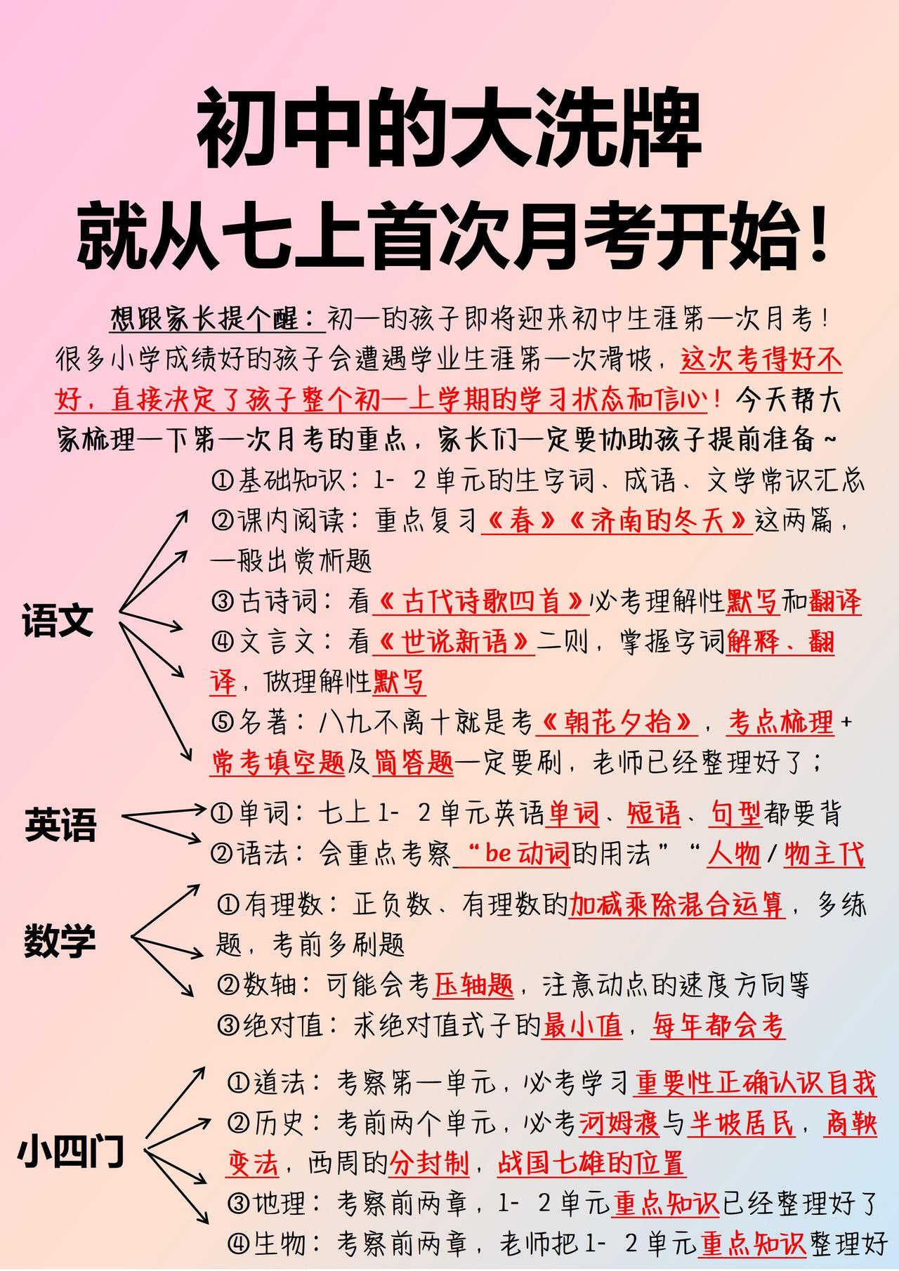 七上历史月考押题命中95%