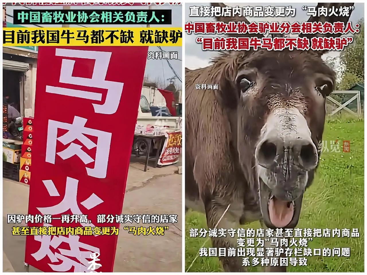 你身边驴多吗？
小时候爷爷经常说：天上鹅肉，地上驴肉。
可我就没吃过！原来是因为
