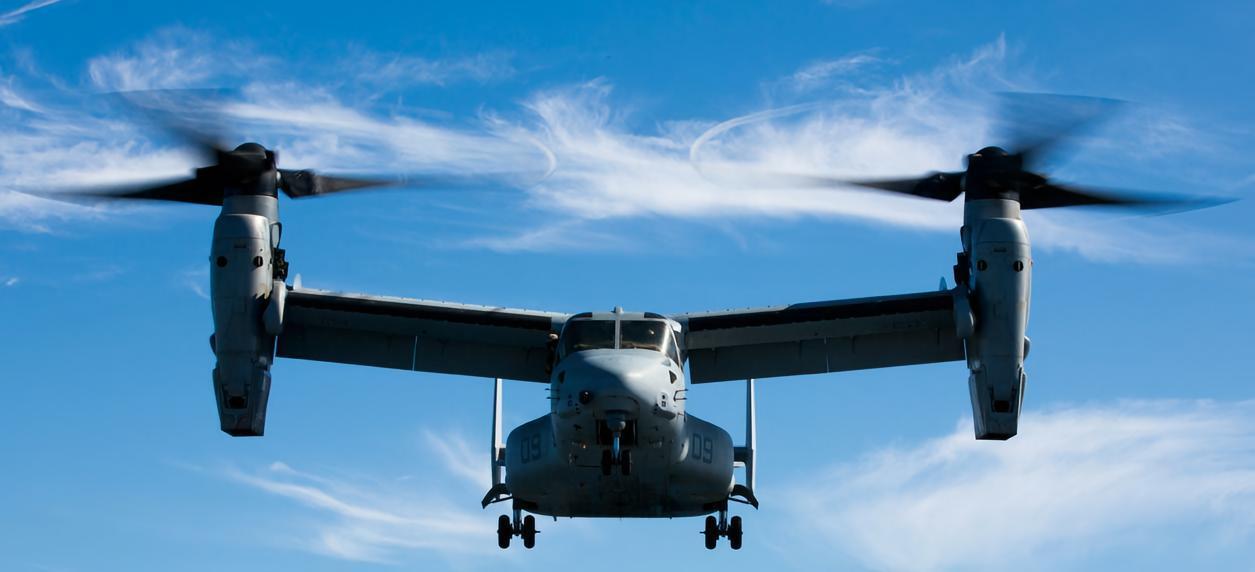 每天认识一件兵器 美国V-22“鱼鹰”倾转旋翼机V-22“鱼鹰”（Osprey）