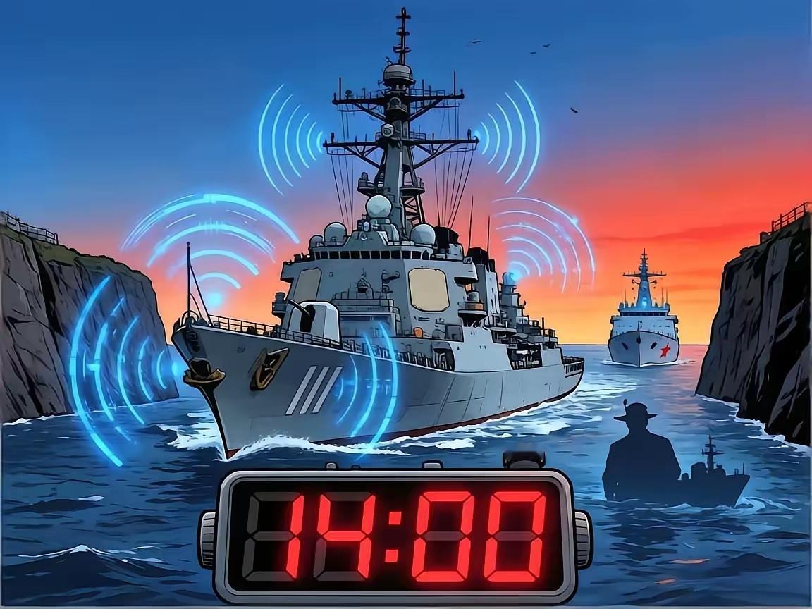 日本军舰过台海，3小时的路程，走了14小时，故意在磨蹭啥？ 