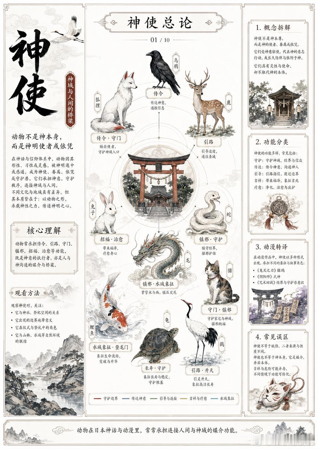 从神使到式神：动物如何连接神域与日常为什么很多传说和动漫里，总会出现一只神兽？它