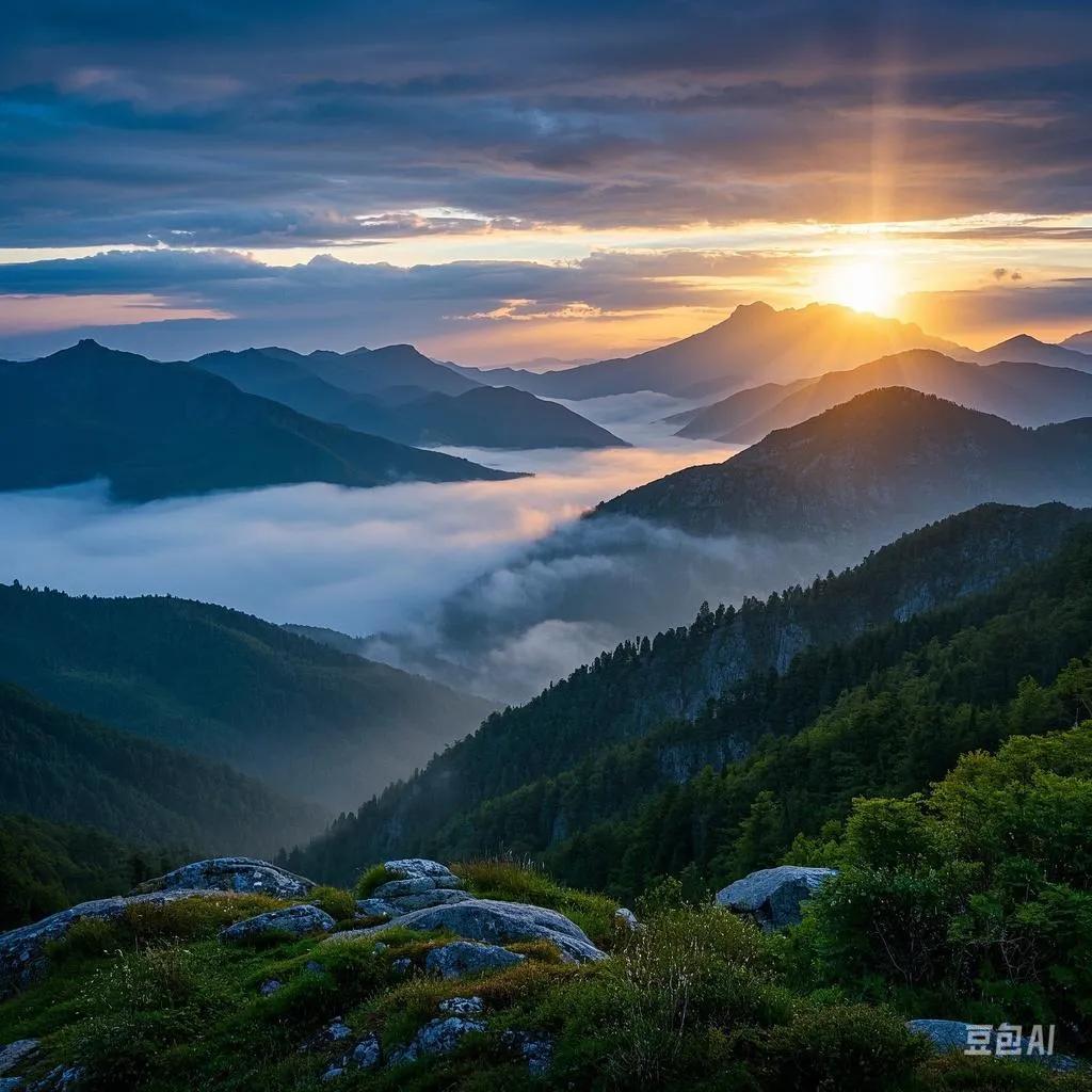 下联:   万仞深谷万仞云
“千层高山”对“万仞深谷”，数量词与名词组合对仗，描