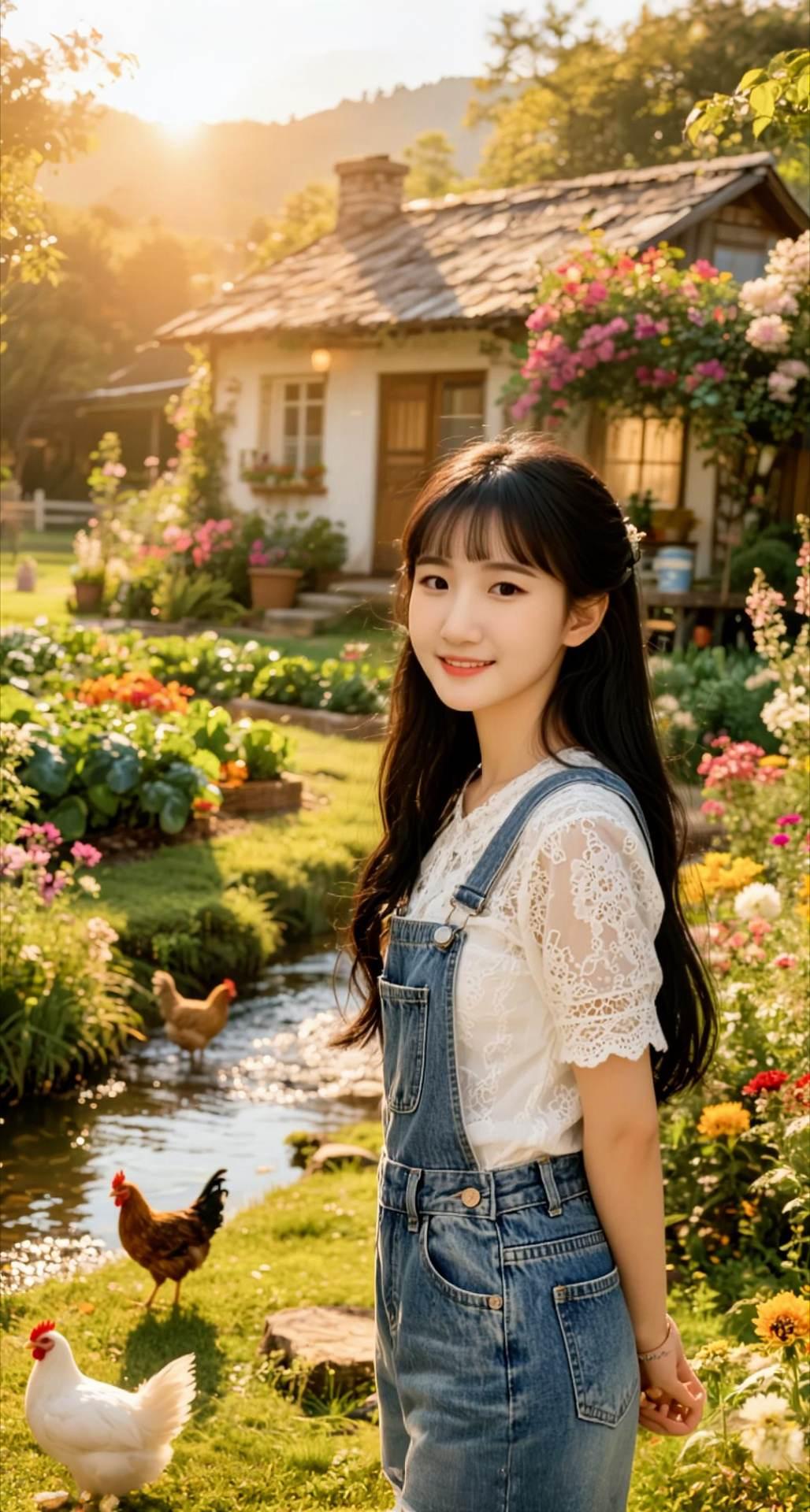 AI扩图 AI田园治愈写真