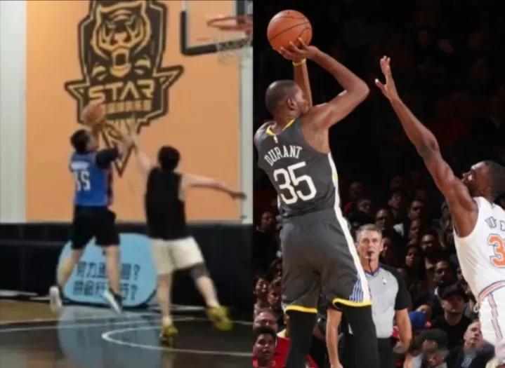 炸裂！徐静雨一战致敬三大NBA超级巨星！
1.致敬杜兰特。万万没想到，在比赛落后