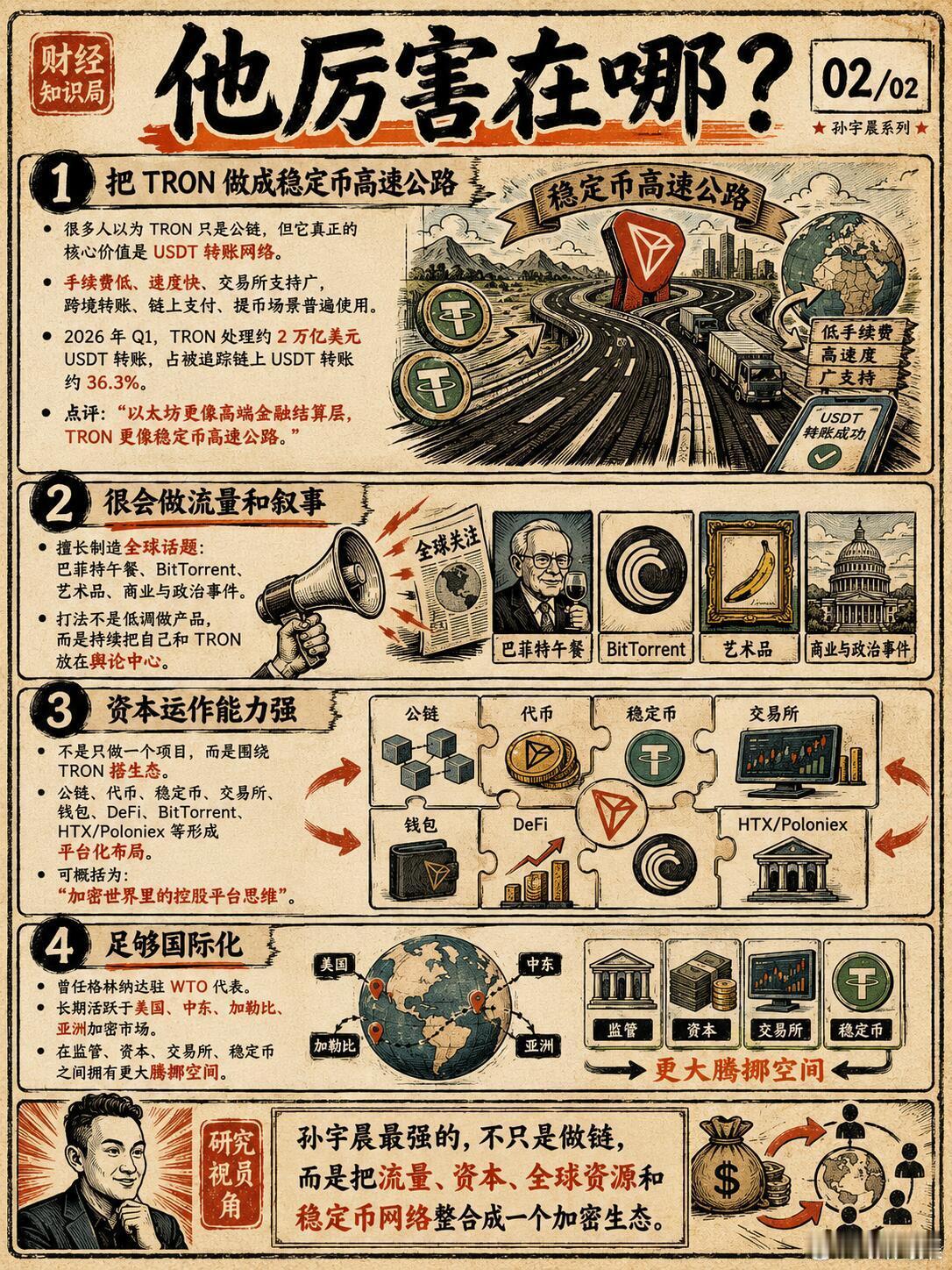 孙宇晨到底是谁？他有多厉害孙宇晨是波场TRON的创始人，也是加密金融生态领域的重