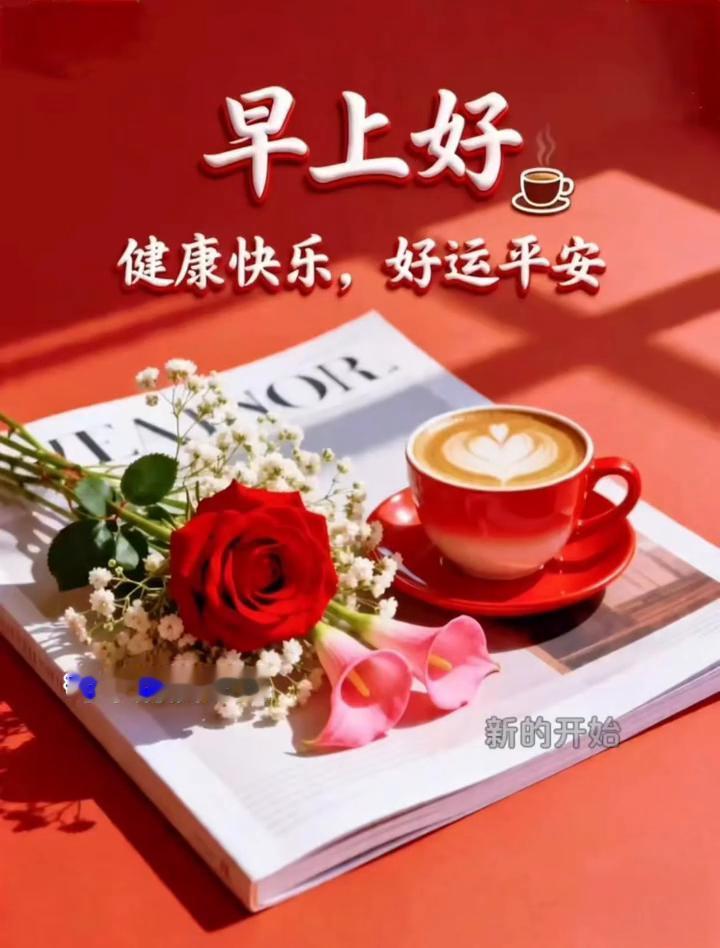 早上好，健康快乐，好运平安。
早安我最爱的人，每个清晨都是新的开始，每句问候都是