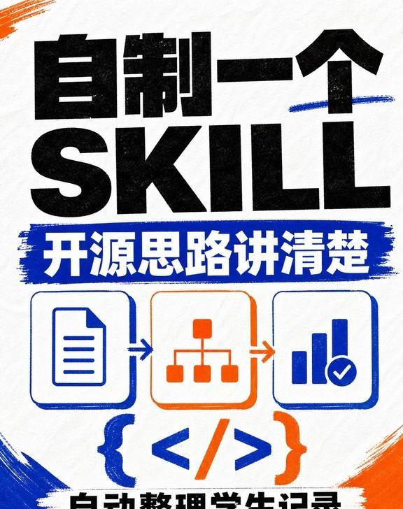 自制Skill开源：自动整理学生记录的思路
红发魔女那种"自制Skill开源"的