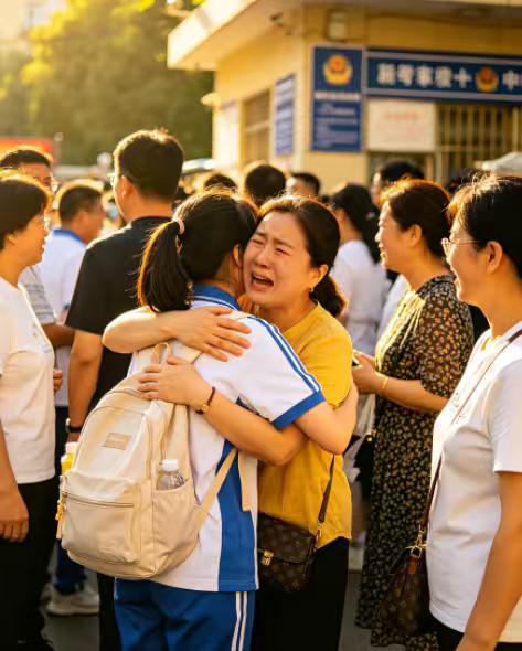 看哭了！江苏，6月18日上午中考结束，母亲去接女儿却泪流满面：孩子成绩从倒数进入