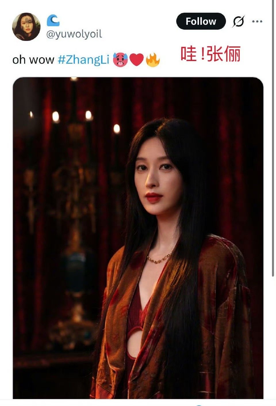 张俪外网评价 国内是“张美丽”，国外是“危险又迷人”，张俪的魅力标签越来越丰富，