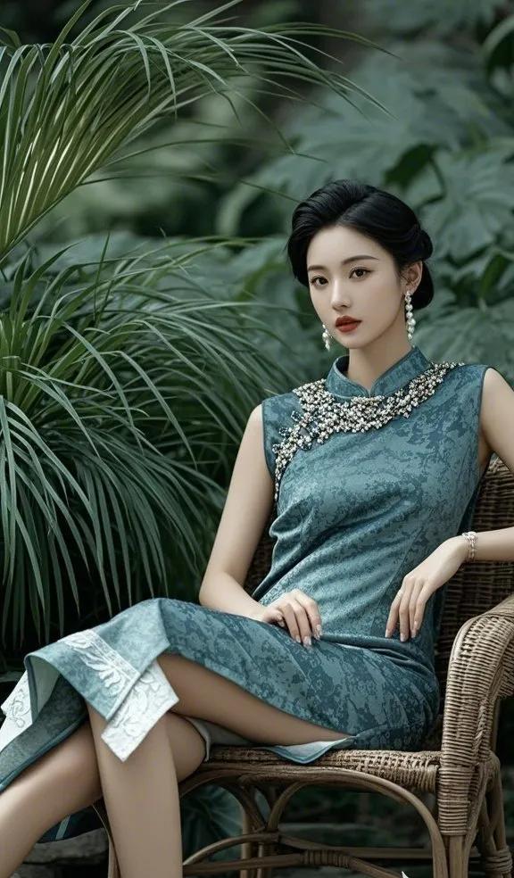 古典东方美，一袭绿衣，沉静如水。温婉的佳人 唯美流光美人 古典倩影 东方的女性美