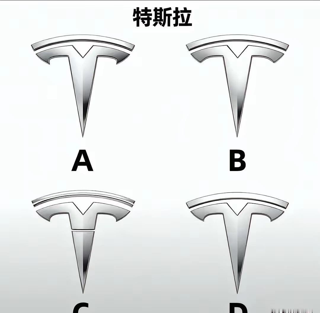 特斯拉的粉丝们，能一眼看出来哪个是正确的标志吗？