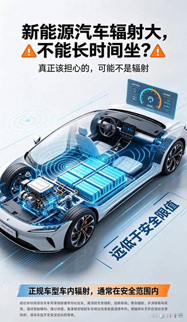 新能源汽车辐射大，不能长时间坐在车里？
