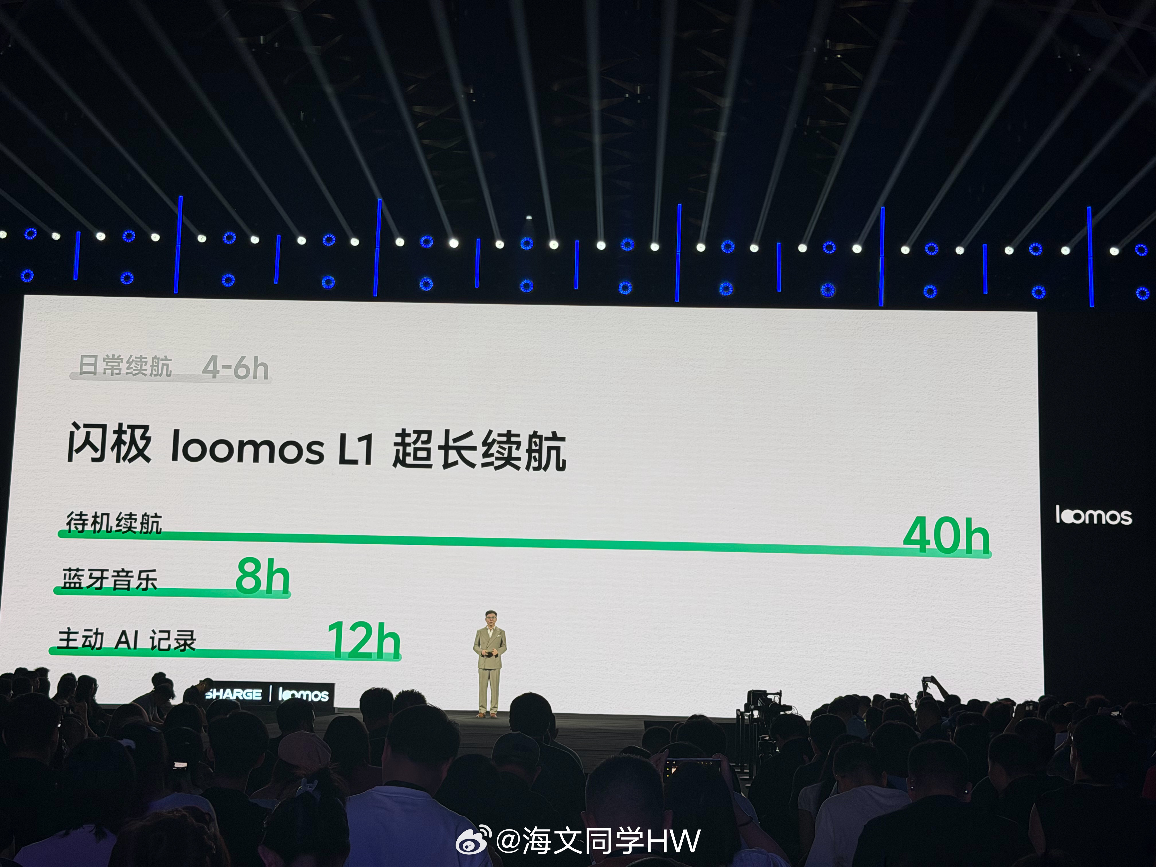 闪极loomos L1这款AI眼镜不仅待机续航有40h，还能换电池，这个设计确实
