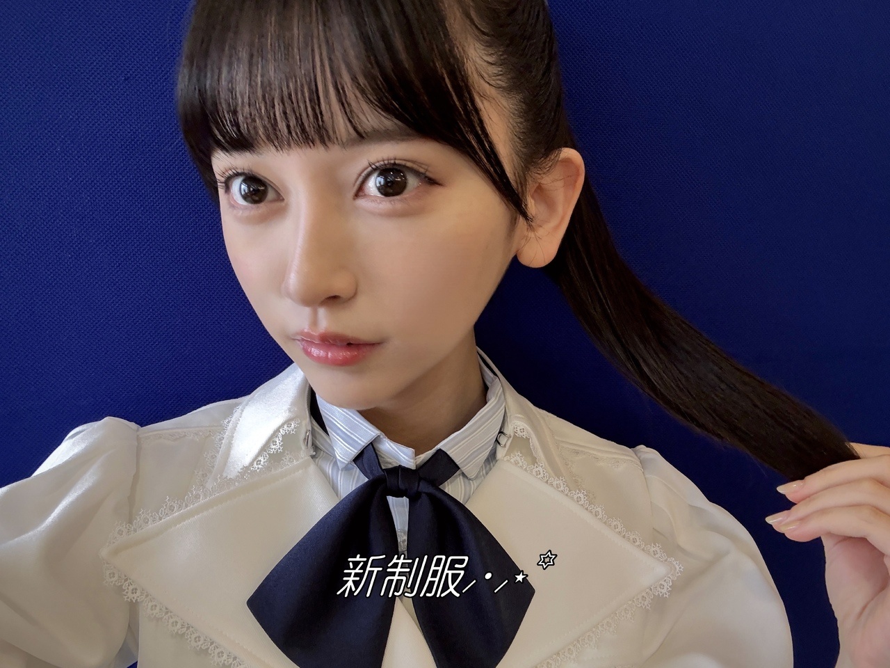 池田瑛紗「今回は初めてポニーテールのアー写です！気合を入れて前髪を切った&髪が後