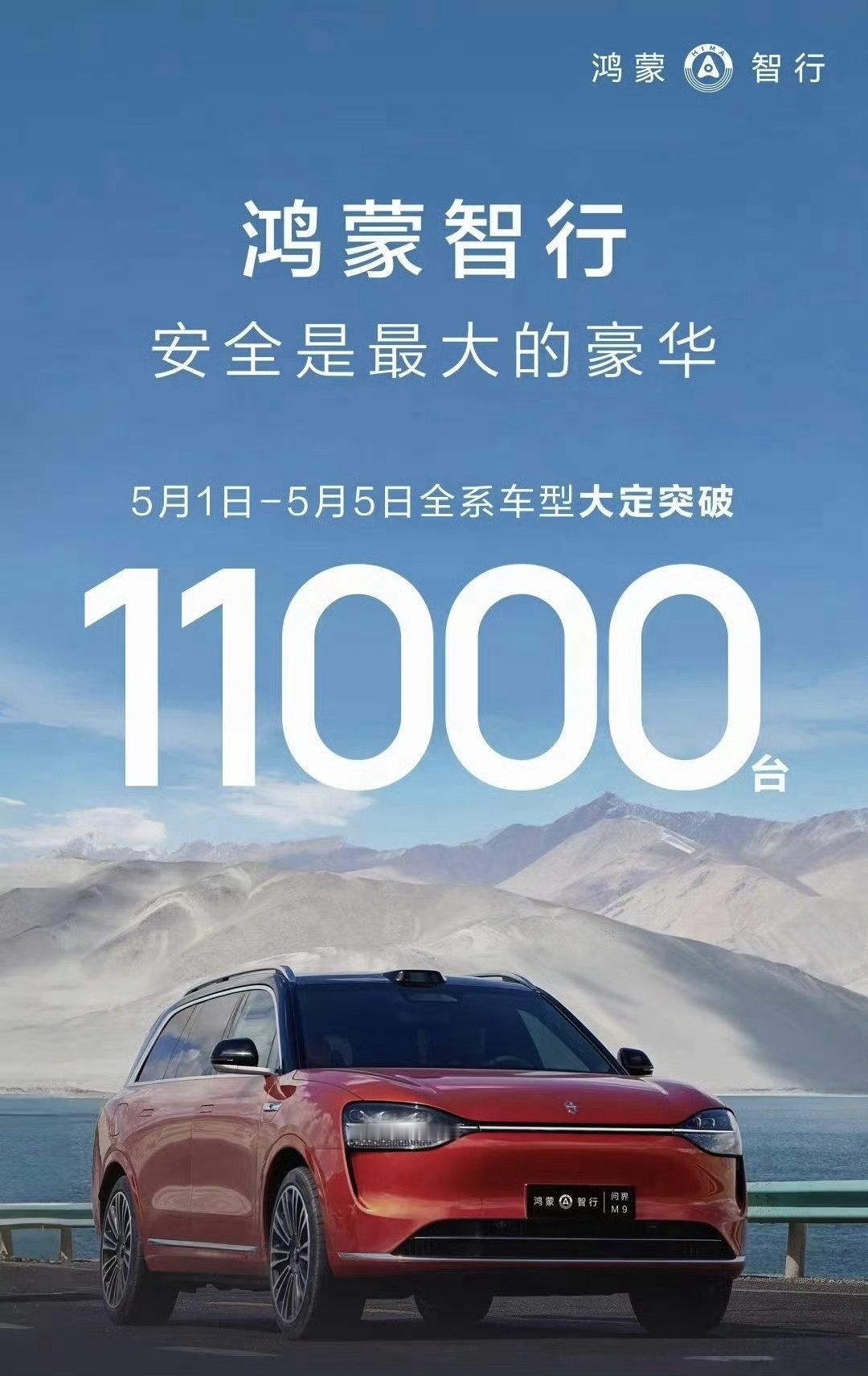 对比一下鸿蒙智行去年五一和今年五一的销量[笑哈哈] ​​​