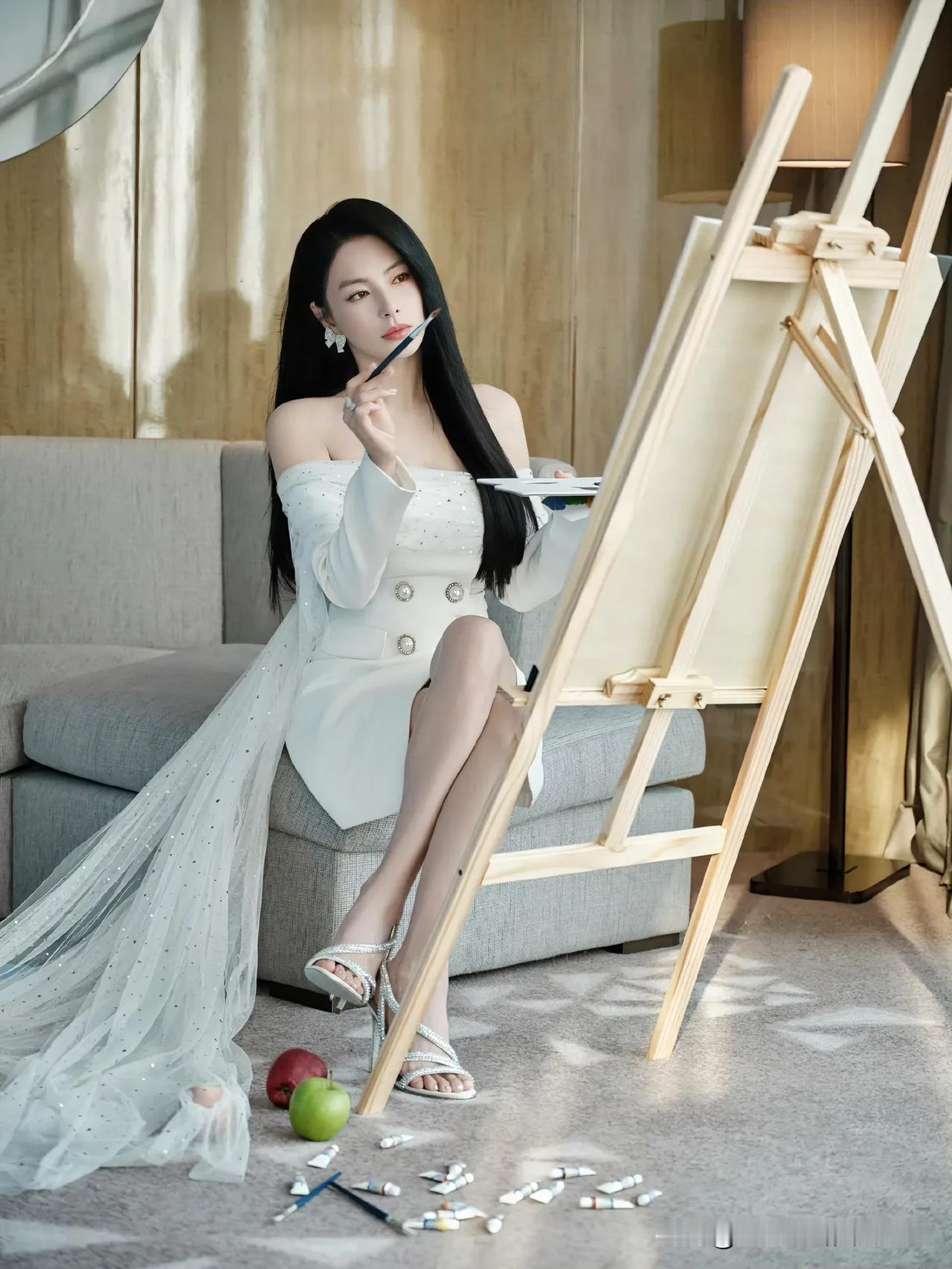 张雨绮画的什么呢？