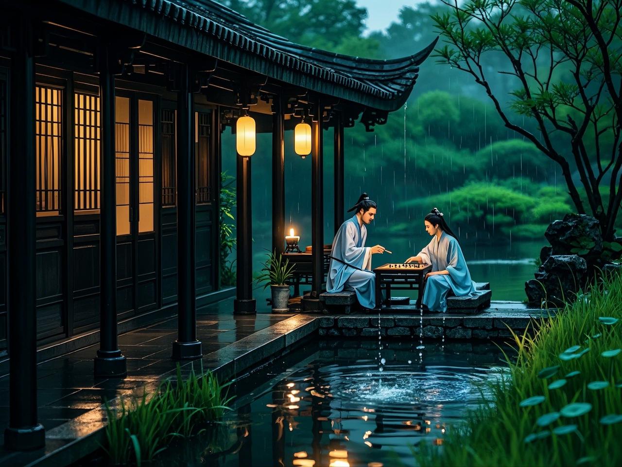 芭蕉雨 · 梅雨情生

久雨梅天暮耋。梦魂相忆别、多怡说。暗笑不知心诀。少壮激意