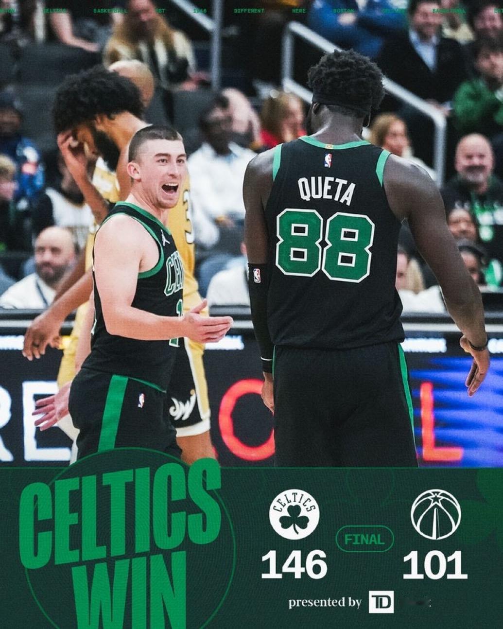 12月5日NBA常规赛战报（5场）：

凯尔特人146-101奇才
勇士98-9