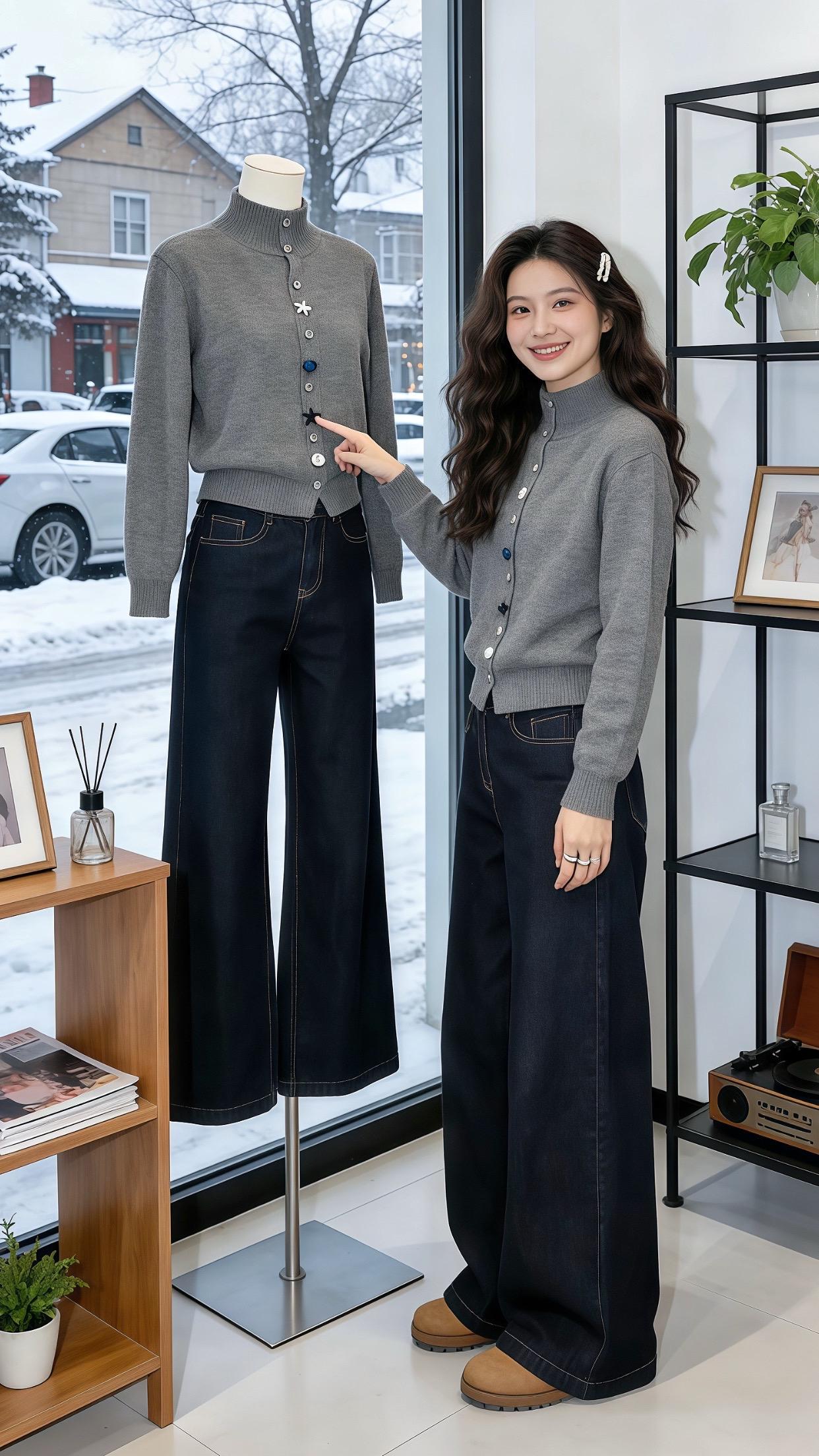 小海星纽扣开衫～冬日甜暖氛围感拿捏。