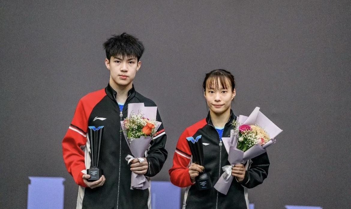 WTT马斯喀特站落下帷幕，国乒以4冠2亚成绩收官：
🏅林诗栋/黄友政男双冠军