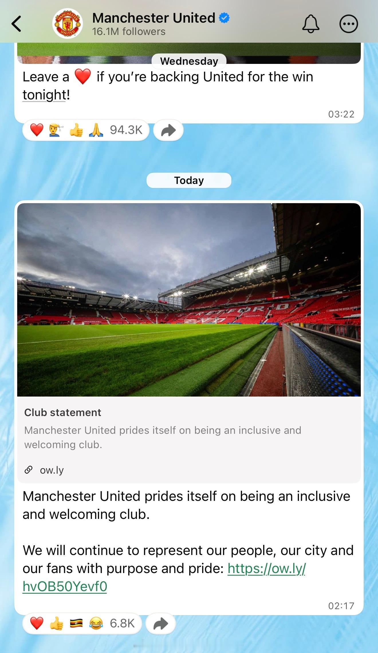 曼联半夜发声明，这是赶紧跟拉特克里夫划清界限之前拉特克里夫的“英国已被移民殖民”