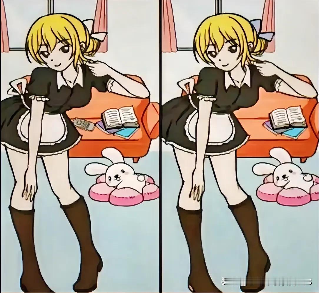 美少女，萌动青春心
考眼力5处不同简单好找[灵光一闪]
