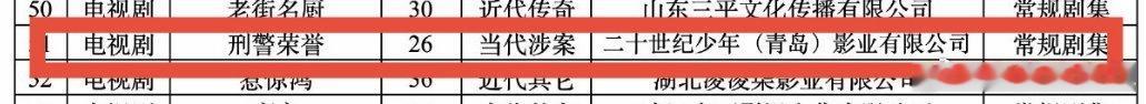 电视剧《刑警荣誉》 （《警察荣誉》制作班底）主演：宋威龙 