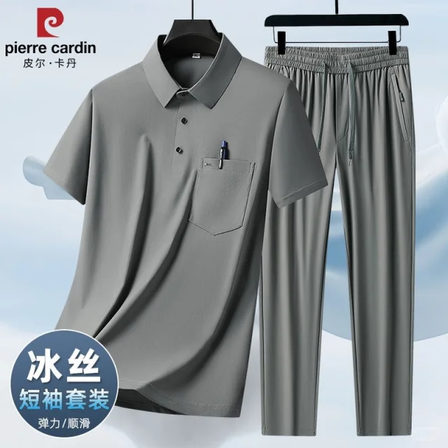 👖清爽一夏！皮尔卡丹冰丝套装上身感
