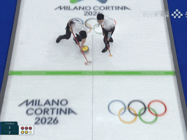 中国冰壶男队vs瑞典米兰冬奥会 费学清的精彩双飞壶小费继续保持！ 