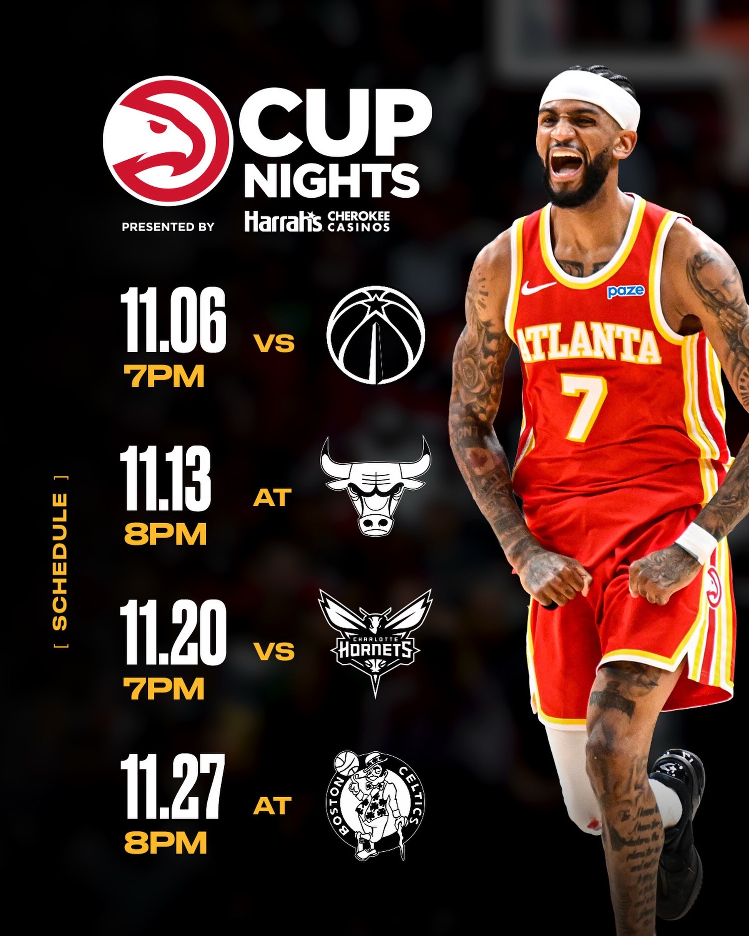 🏆新赛季NBA杯赛程公布！亚特兰大老鹰truetoatlanta
