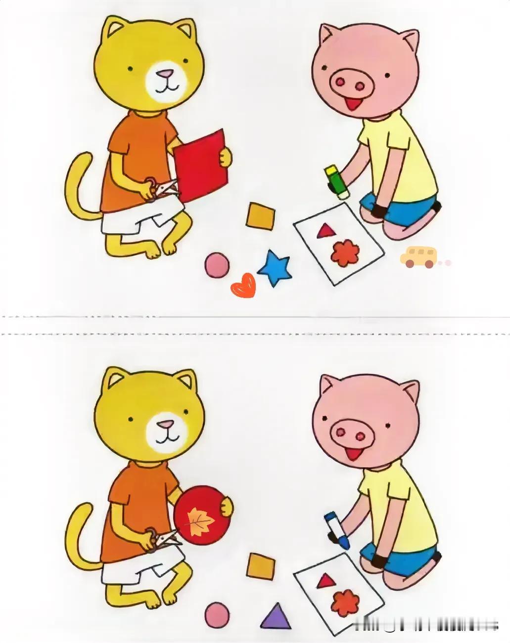 小猪画画，创意无限
考眼力 6处不同不难找[灵光一闪]
