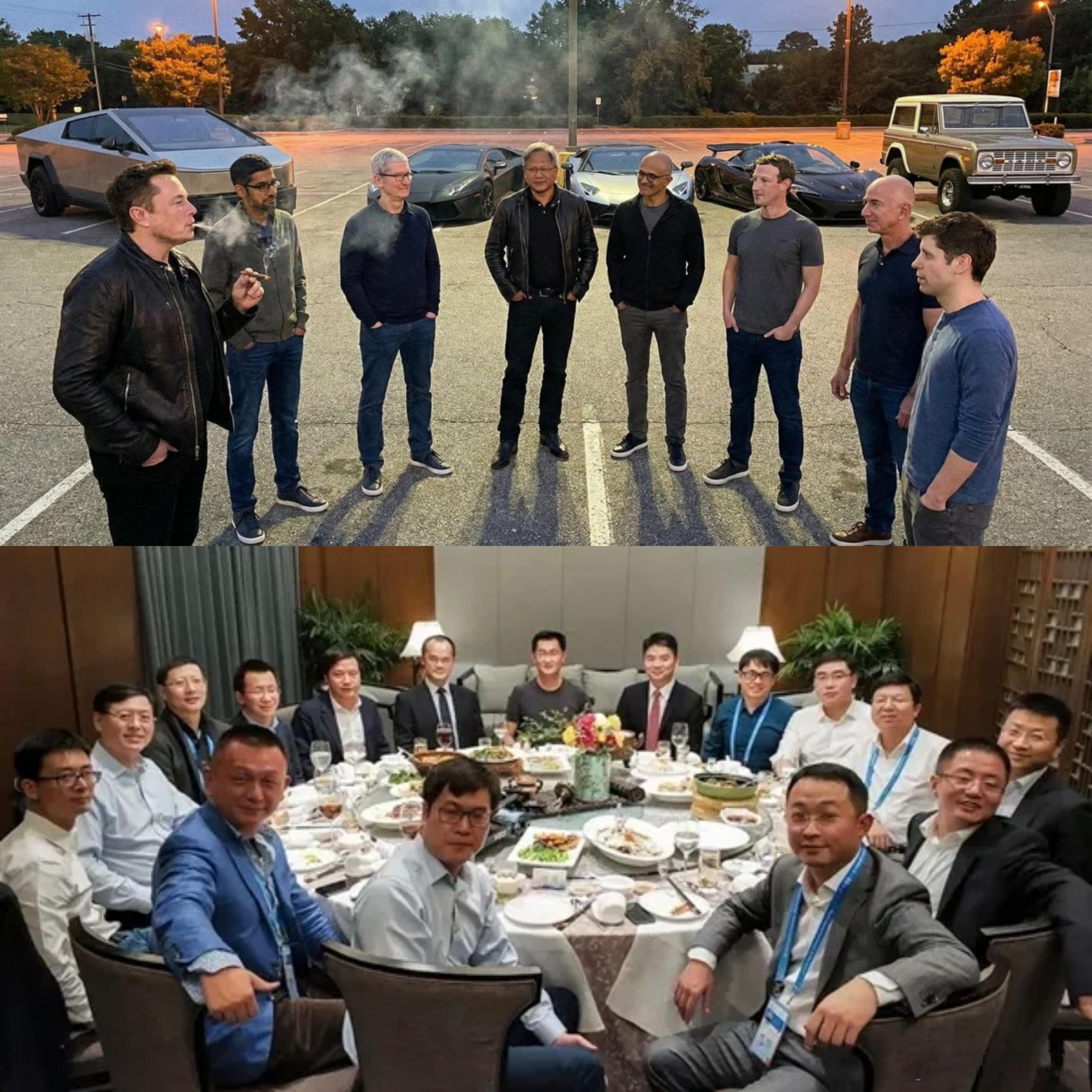 最近这两张图，被放在一起对比 