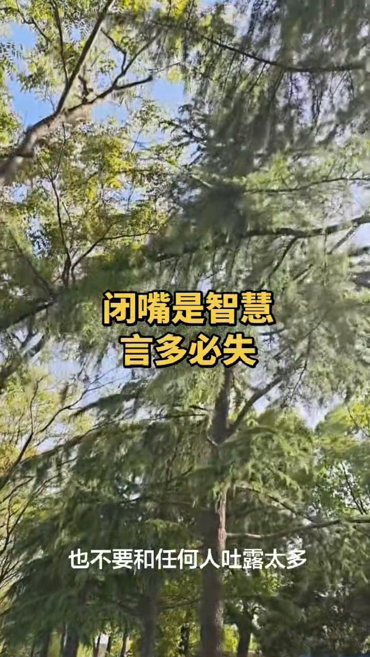 闭嘴是智慧，言多必失。
你一定要记住，无论到哪里都不要话多，也不要和任何人吐露太