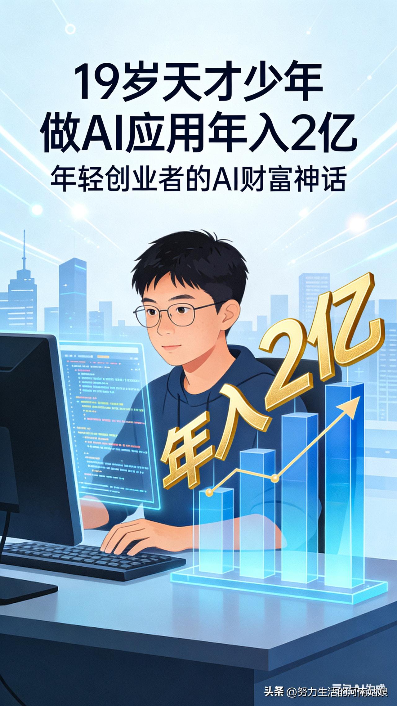 炸了！19岁少年做AIApp，年赚2亿被巨头收购
 
真的服了！19岁，别人还在