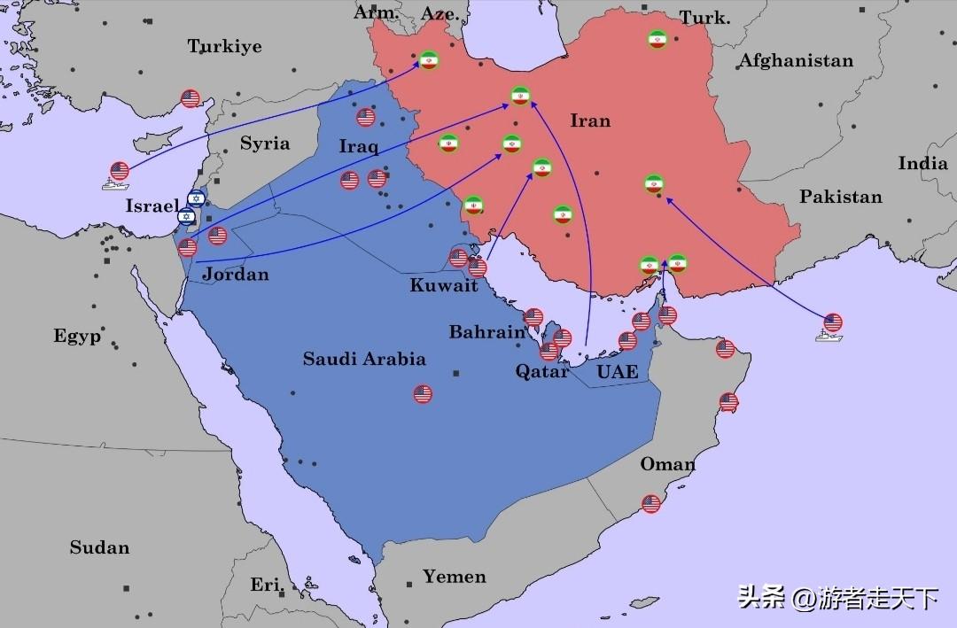美以攻打伊朗，最丢人的不是伊朗，是中东大多数国家。
领空飞机导弹乱飞不敢吱声，还