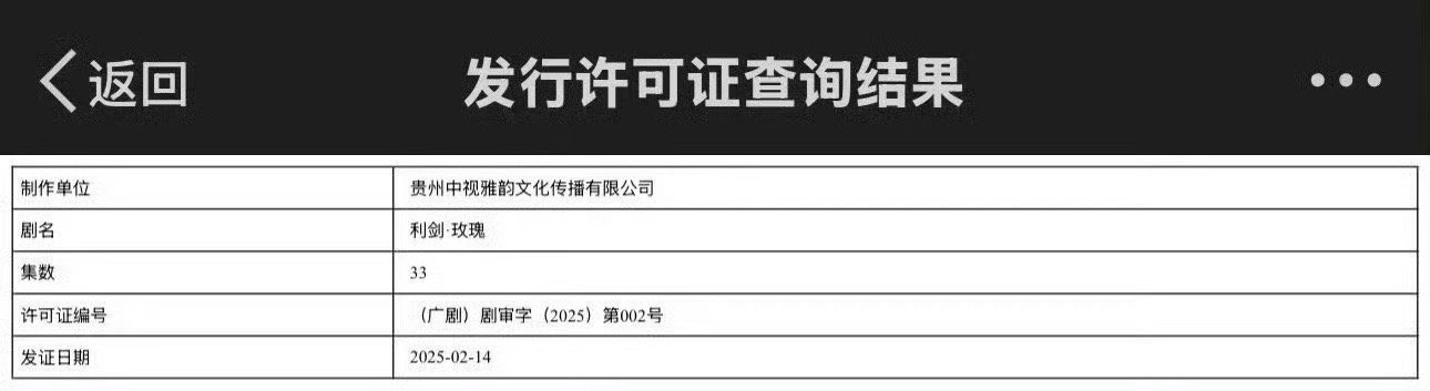 利剑玫瑰下证了 迪丽热巴、金世佳主演的电视剧《利剑玫瑰》获得发行许可，三月排播上