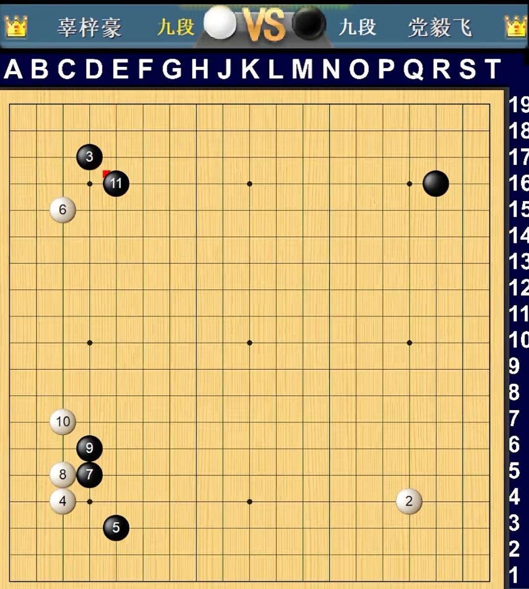 化钝为利  卷土重来

第20届倡棋杯决赛三番棋第二盘，本局由党毅飞九段执黑先行