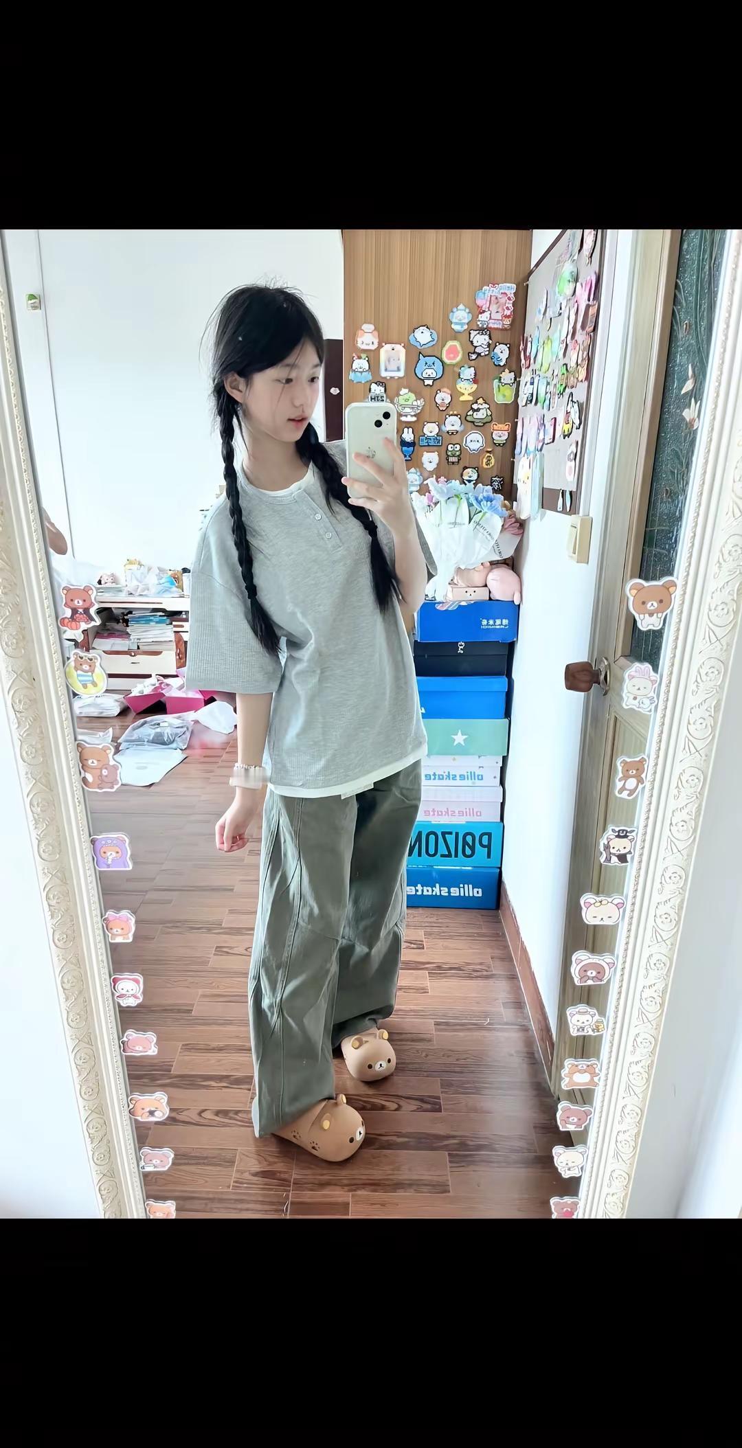 夏日休闲风ootd 夏季室内穿搭日常校园穿搭 青春女大穿搭 日常居家ootd