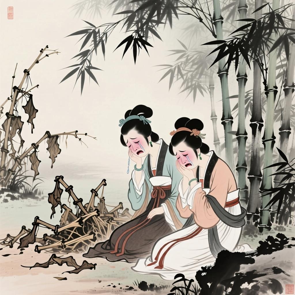 中国历史之卅九……湘妃竹的传说：娥皇女英与湘水永恒的哀歌

在中国南方的湘江流域