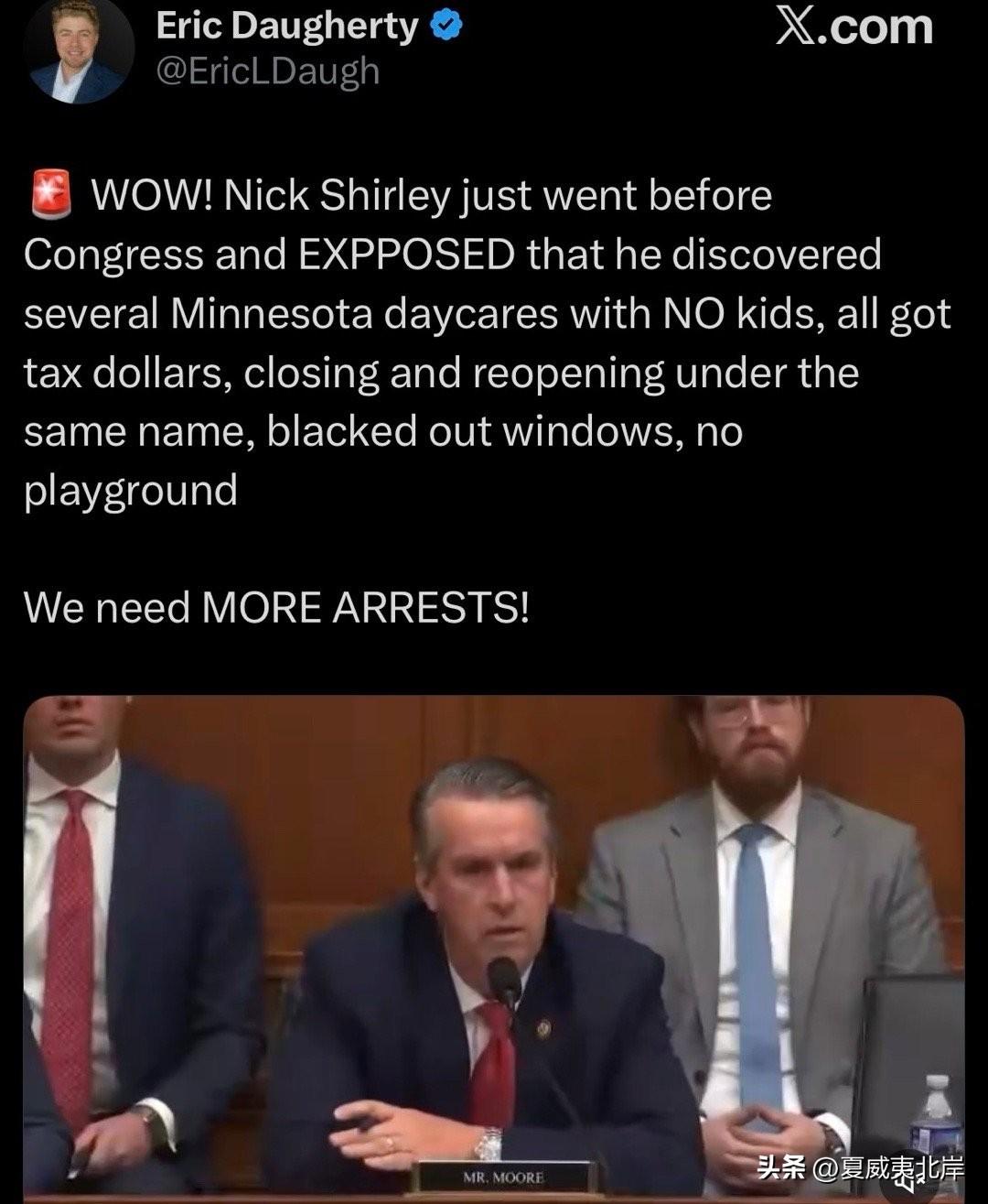 🚨 哇！Nick Shirley 刚刚在国会作证，揭露他发现明尼苏达州有几家托