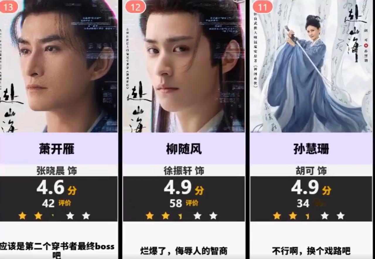 《赴山海》的演技排名出了，成毅第九，胡可垫底，第一的烂演技是认真的吗？
 
期待