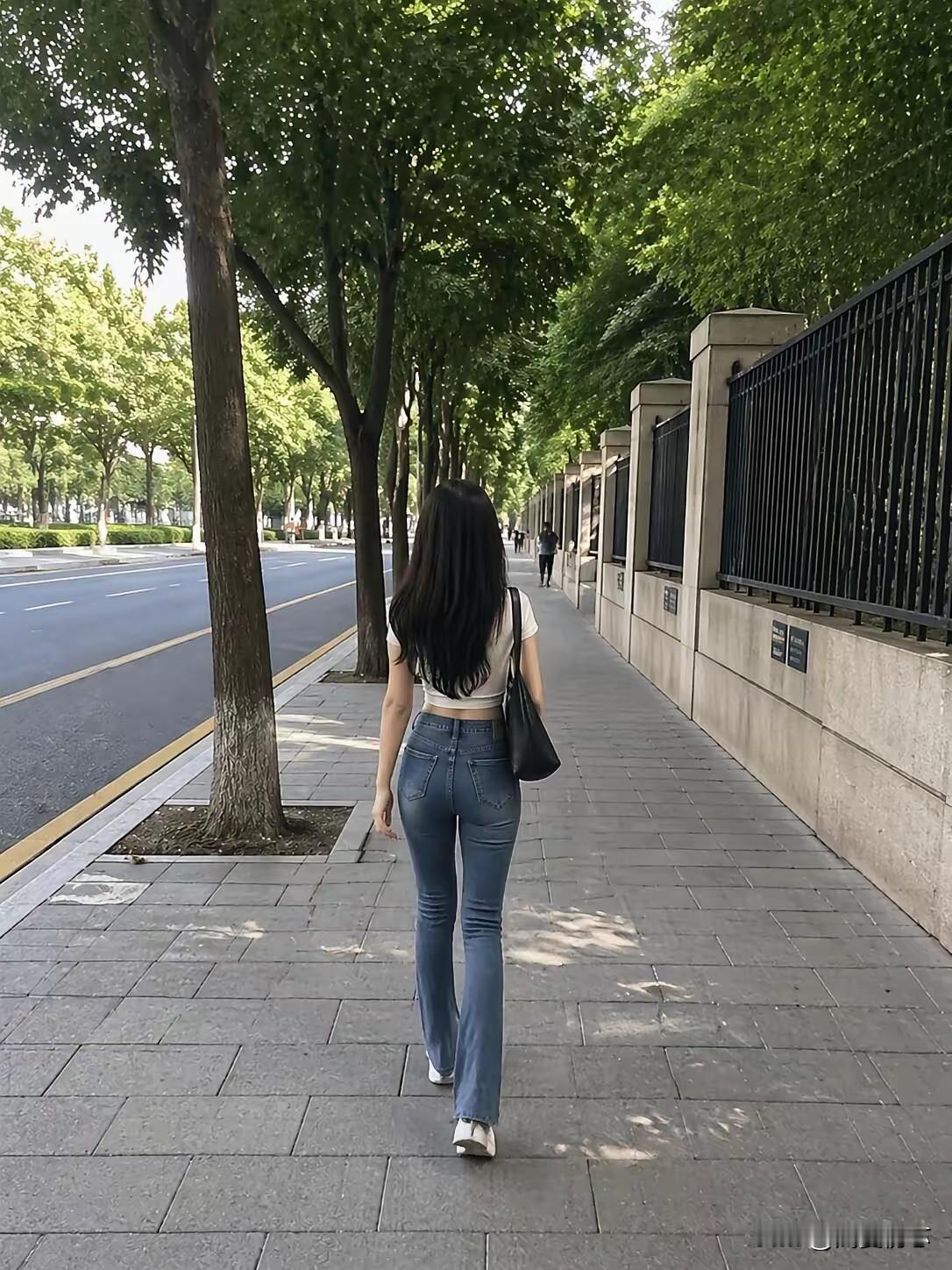 漫步在绿荫小道上，享受悠闲的午后时光。