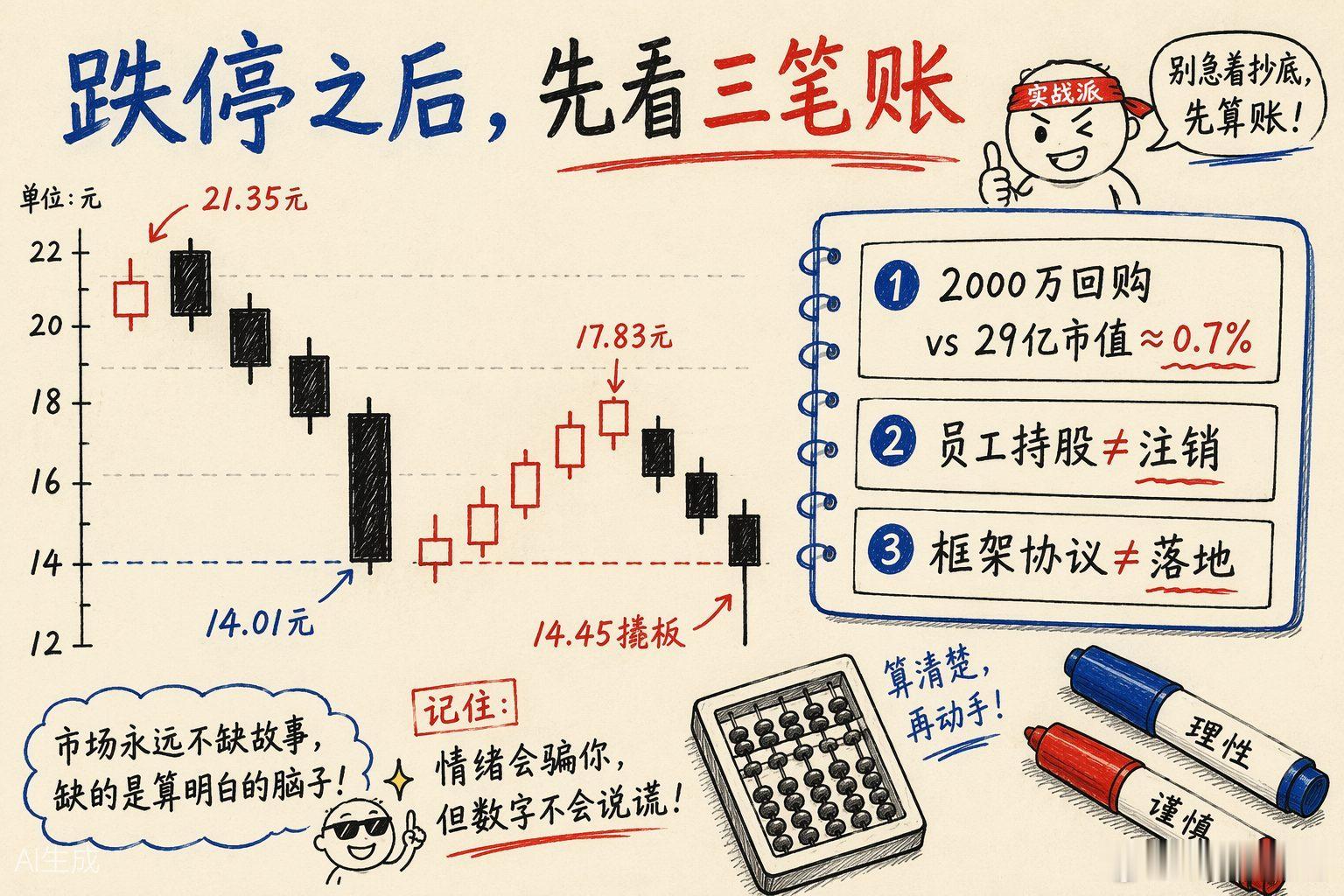 常润股份两天两个跌停价，昨晚2000万回购来了。泼点冷水：对29亿市值只覆盖约0
