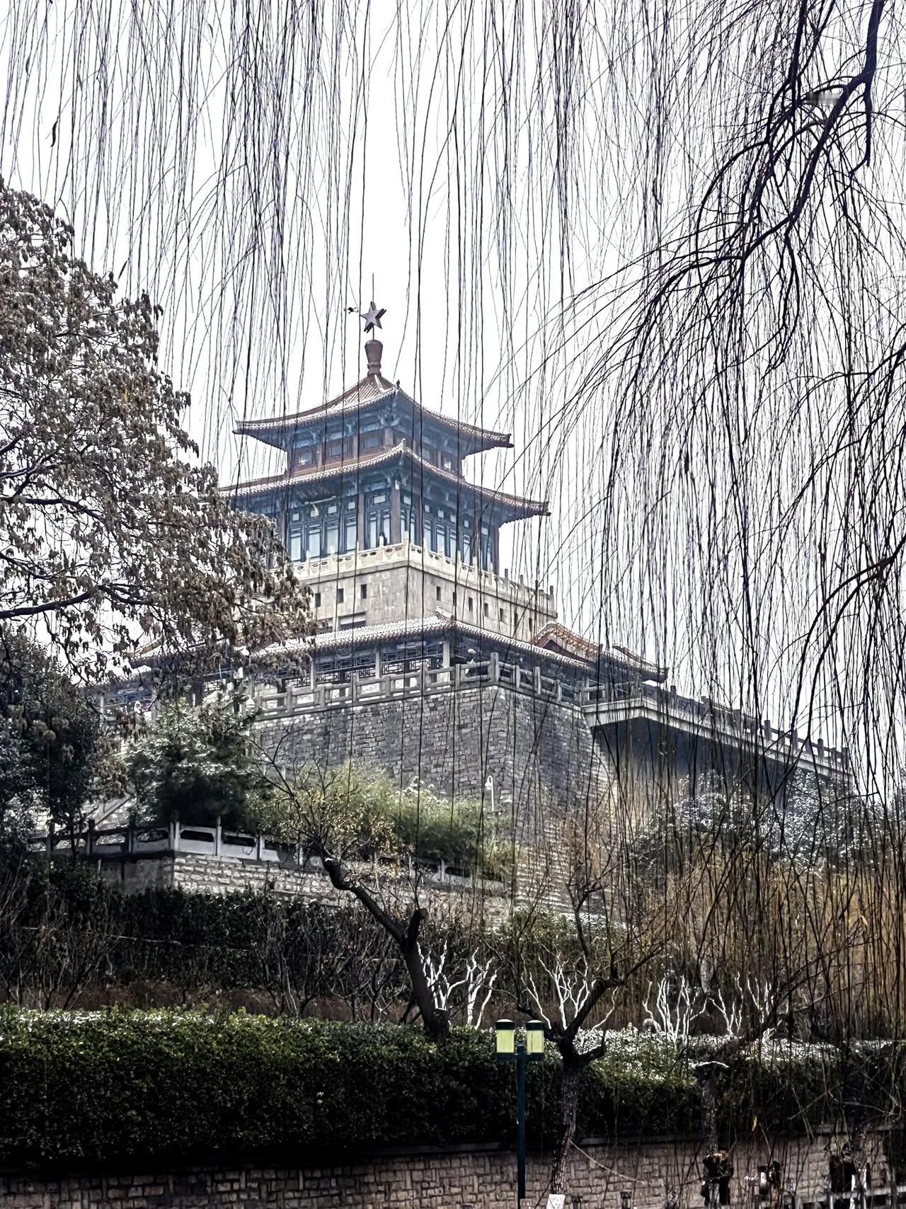 今天早上济南下起了中雪，好不欢喜，吃过饭出去拍雪景，结果化的都差不多了，地面温度