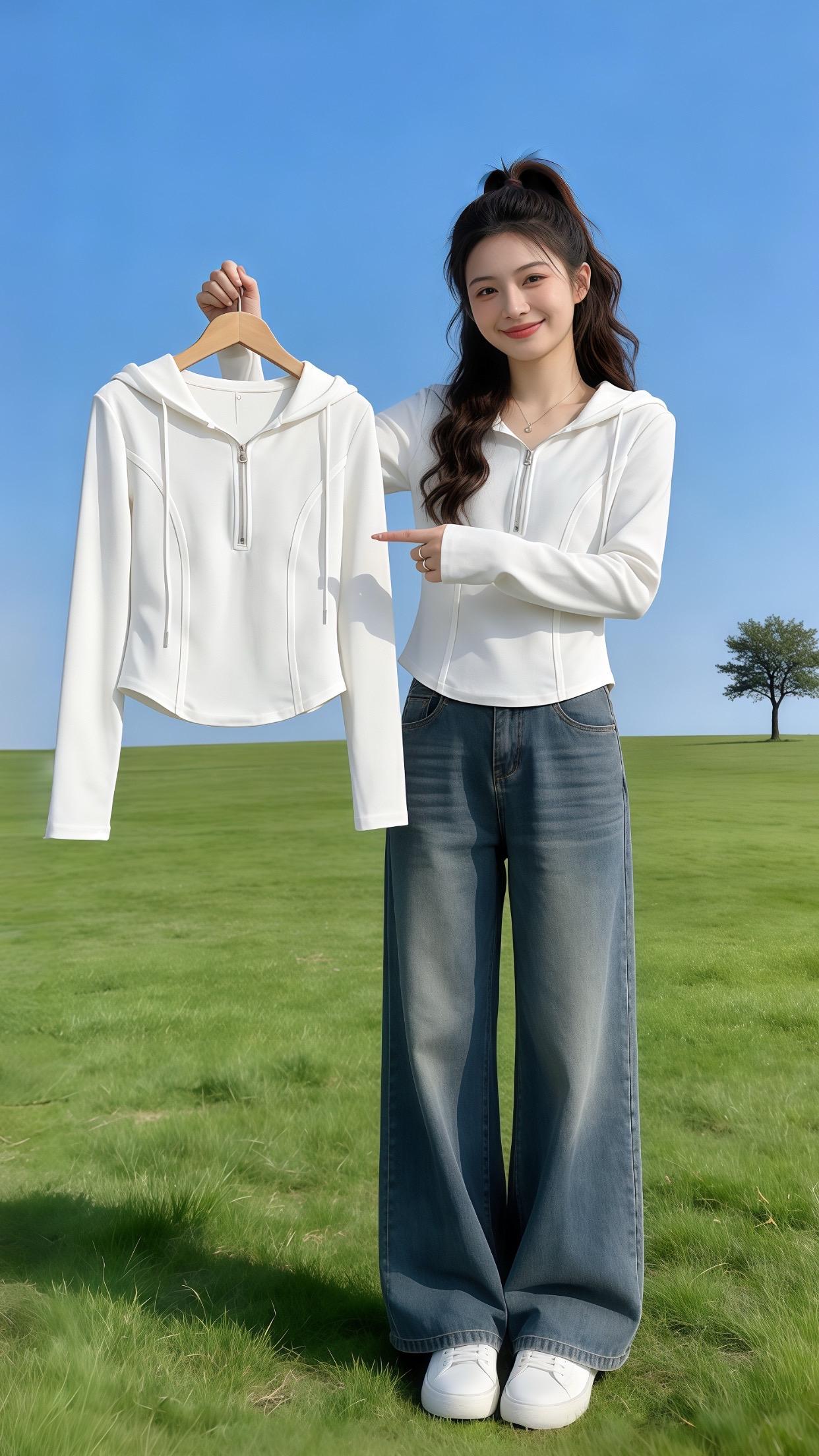 大码女装 梨形身材穿搭 早春新衣穿搭 春日出游空气感上衣 早春基础款漂...