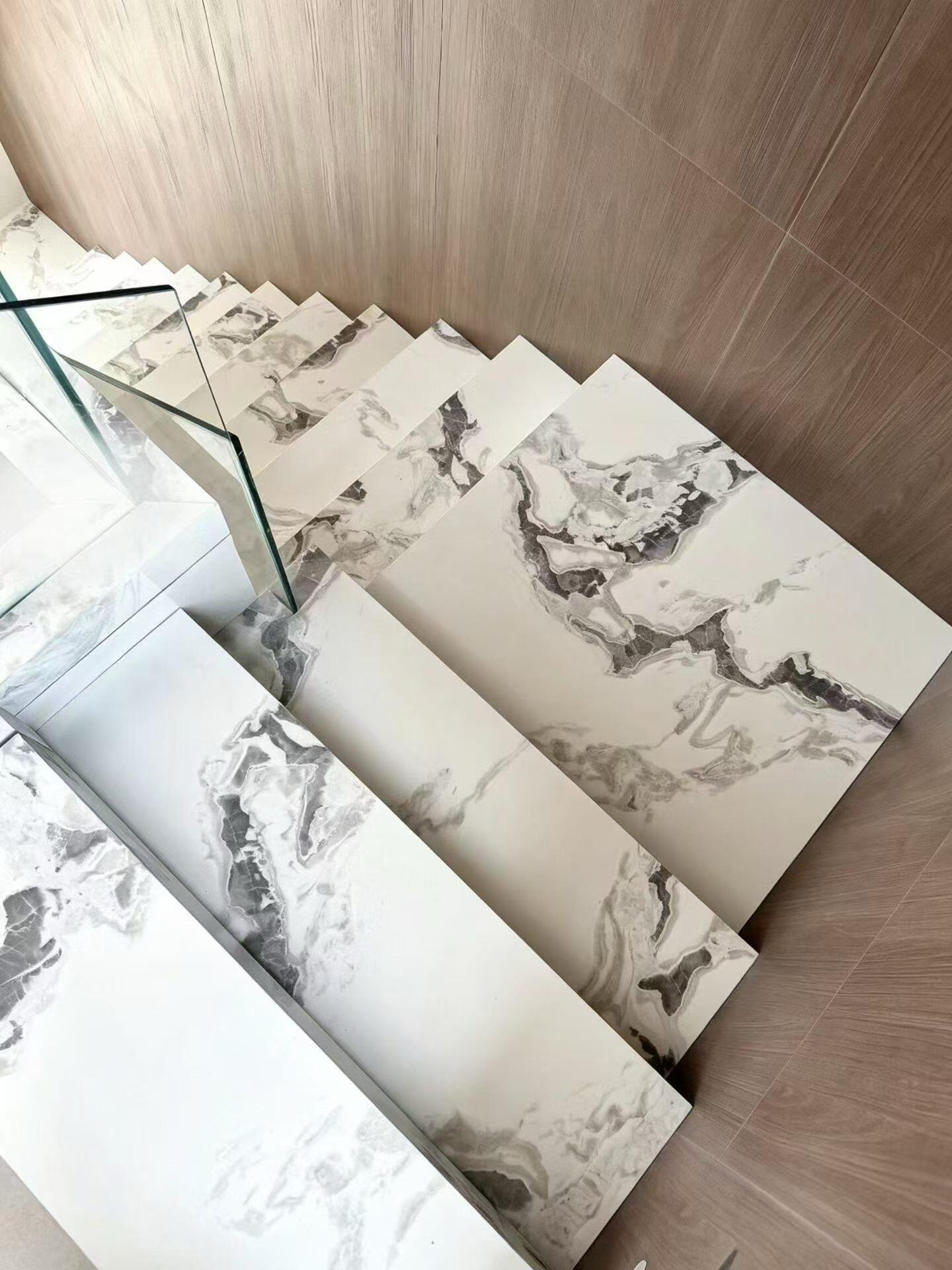 谁懂！这套悬浮岩板楼梯直接成为全屋C位 复式的颜值担当！家居装修装修 ​​​