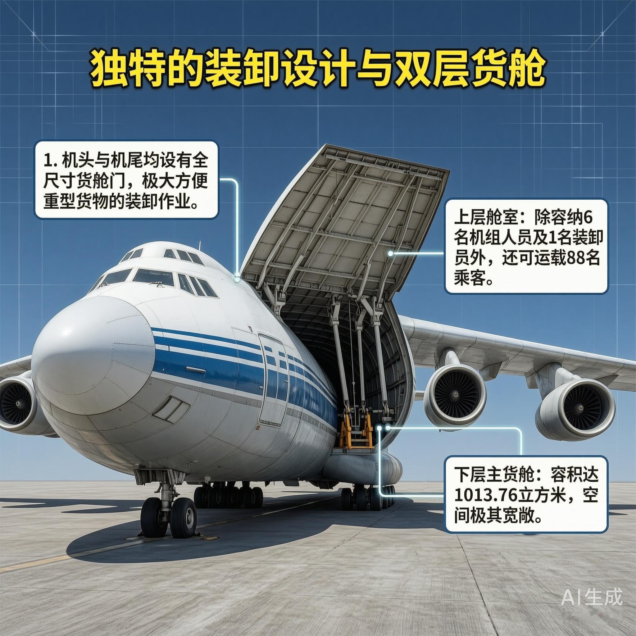 军事ai新视野 俄罗斯An-124“秃鹰”运输机An-124“秃鹰”（Condo