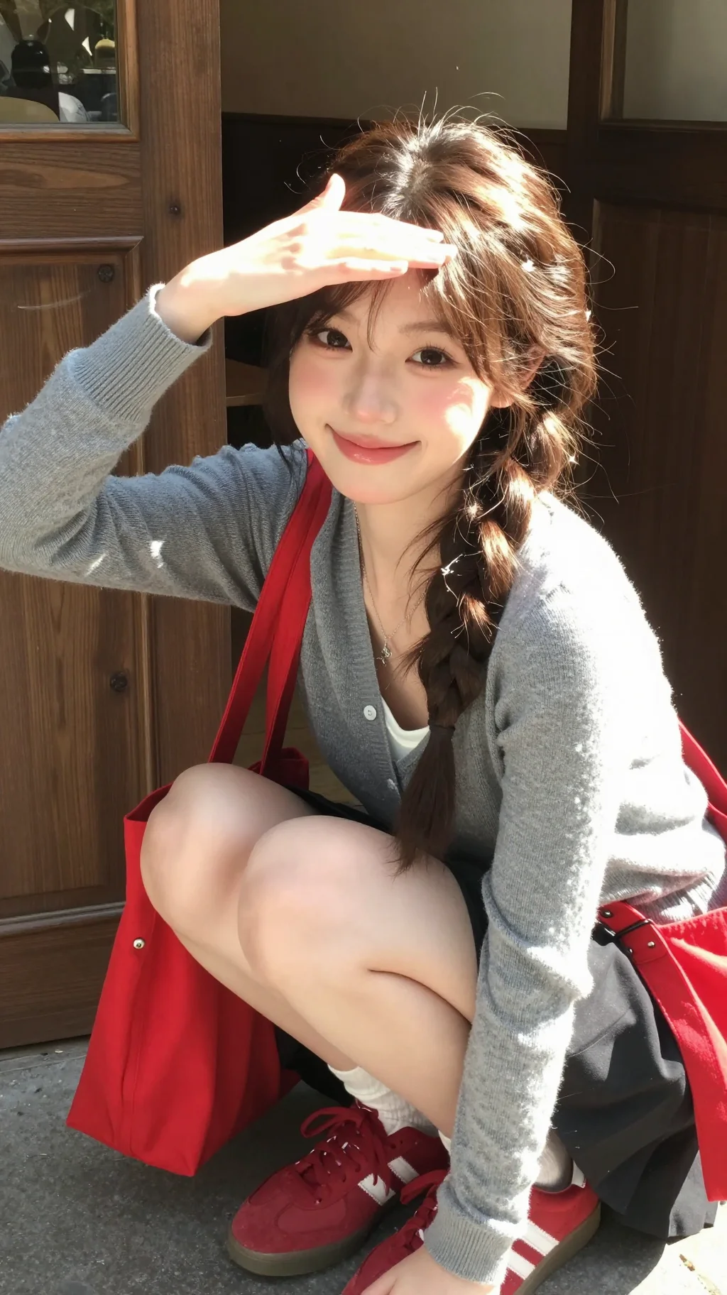 阳光下，我明媚的笑