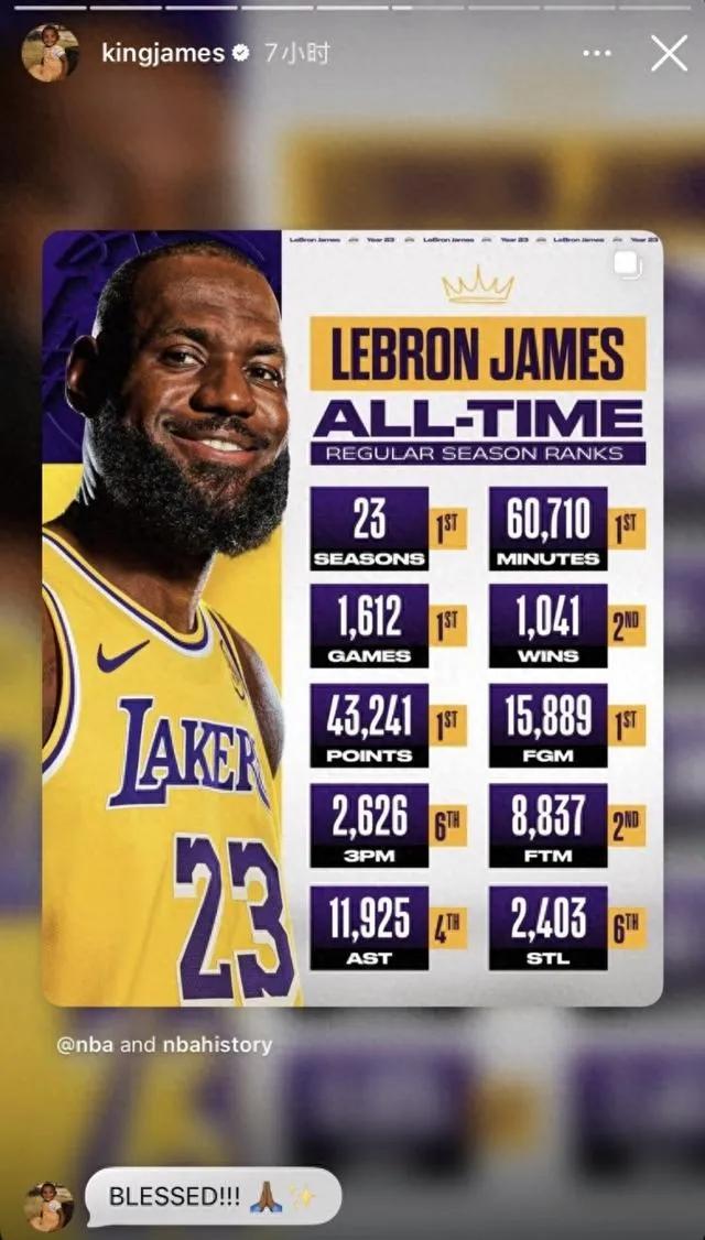 41岁还是球场霸主！詹姆斯1612场出场数独享历史第一，这数据简直离谱！

詹姆